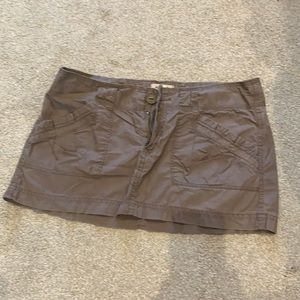 Hollister brown cargo mini skirt sz 5